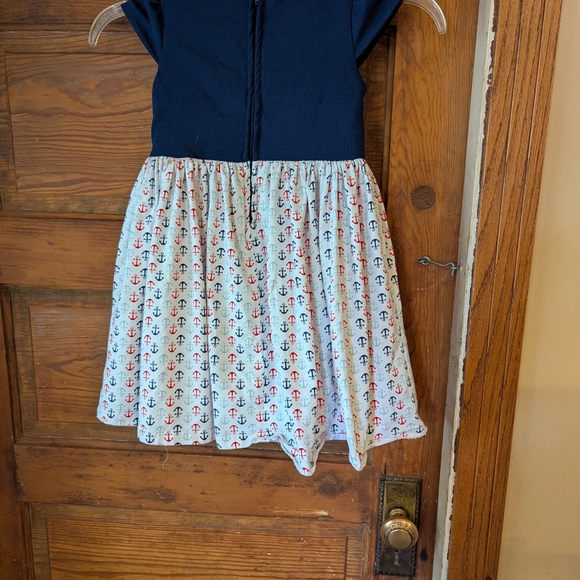 Rare Editions Blue Ruched Tiered Sundress with Sailor Collar - Picture 7 of 8